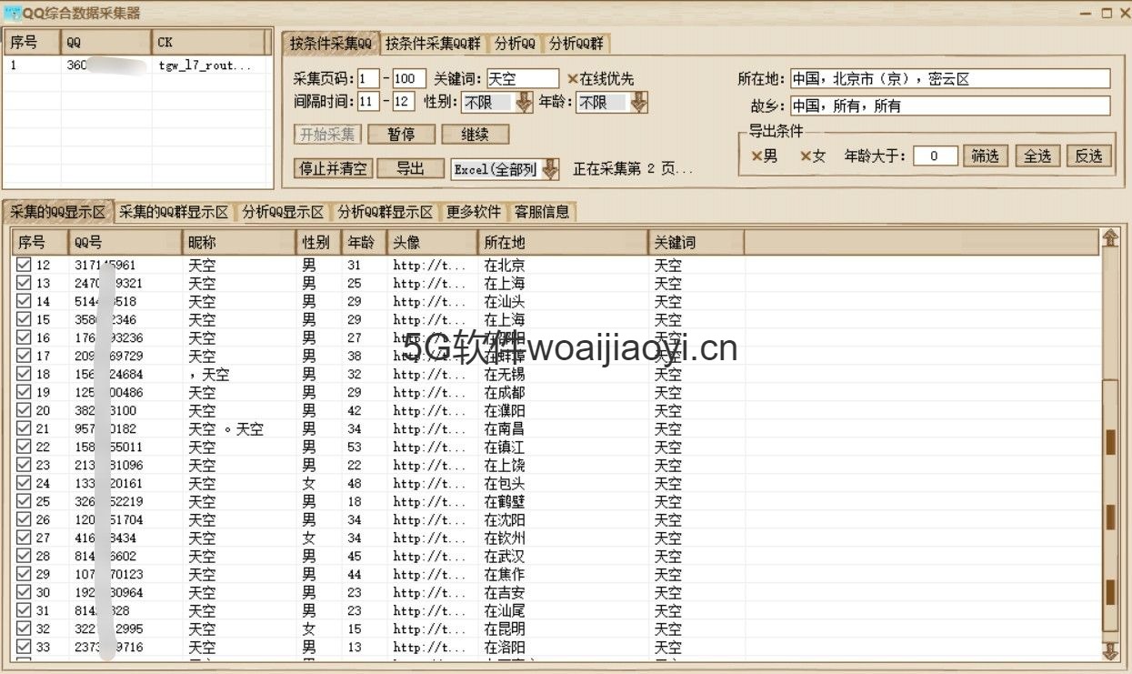 QQ综合数据采集